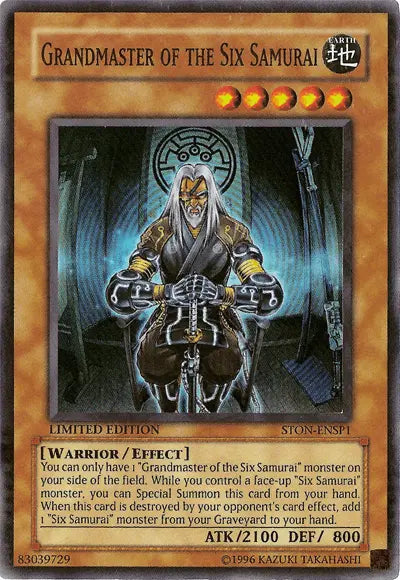 Grandmaster of the Six Samurai [STON-ENSP1] Super Rare - Doe's Cards