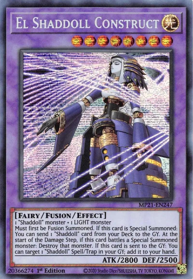 El Shaddoll Construct (Alternate Art) [MP21-EN247] Prismatic Secret Rare - Doe's Cards