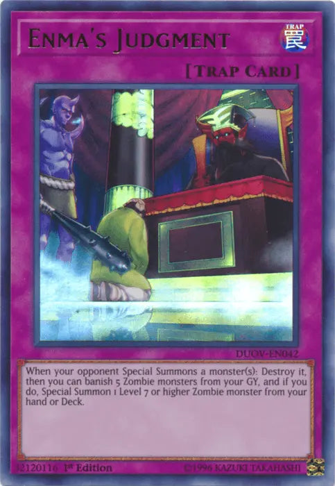 Enma's Judgment [DUOV-EN042] Ultra Rare - Doe's Cards