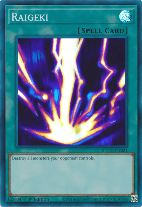 Raigeki [SDCH-EN021] Super Rare - Doe's Cards