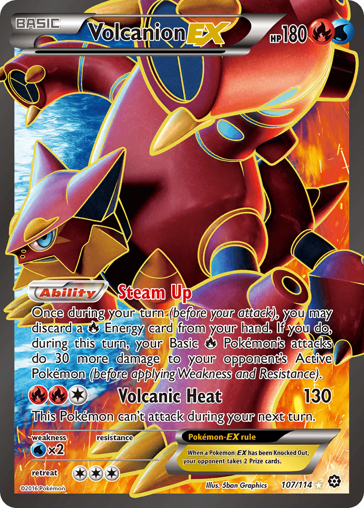 Volcanion EX (107/114) [XY: Steam Siege] - Doe's Cards