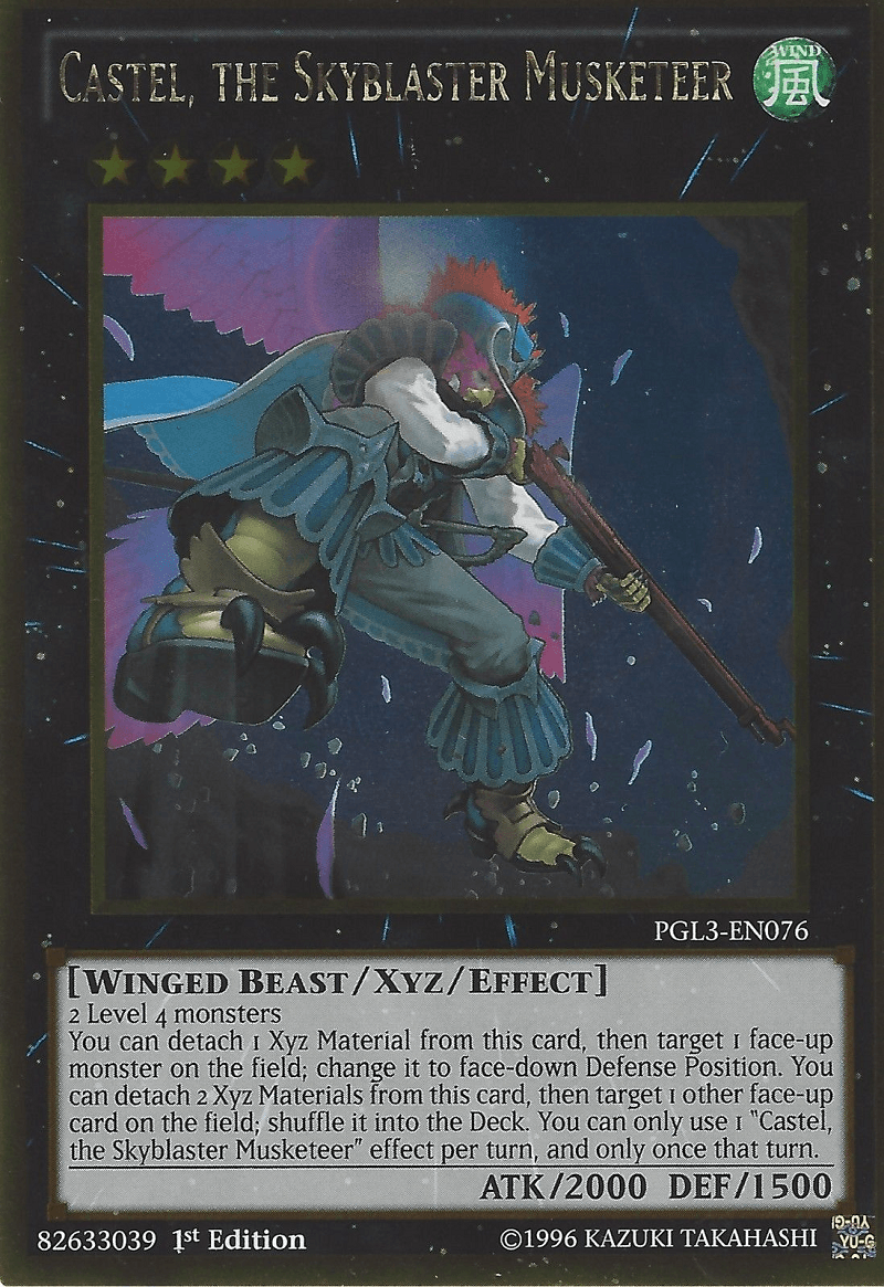 Castel, the Skyblaster Musketeer [PGL3-EN076] Gold Rare - Doe's Cards