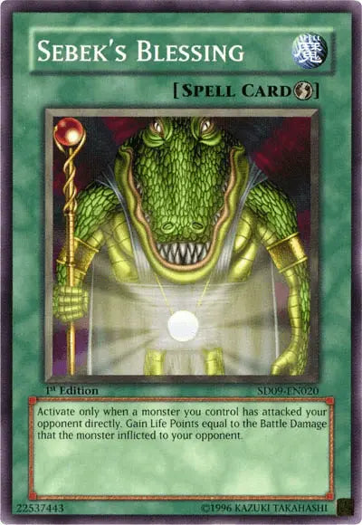 Sebek's Blessing [SD09-EN020] Common - Doe's Cards