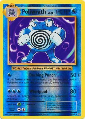 POLIWRATH - 25/108 - REVERSE FOIL NM/M - Doe's Cards