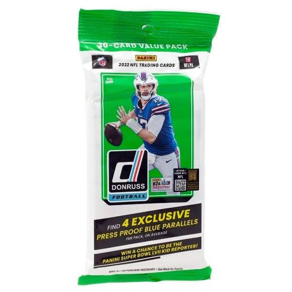 2022 Panini Donruss Football NFL Jumbo Cello Fat Pack - 30 Trading Cards Inside - Doe's Cards
