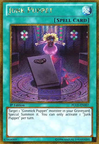 Junk Puppet [PGLD-EN007] Gold Secret Rare - Doe's Cards