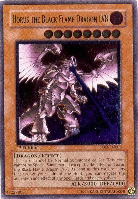 Horus the Black Flame Dragon LV8 [SOD-EN008] Ultimate Rare - Doe's Cards