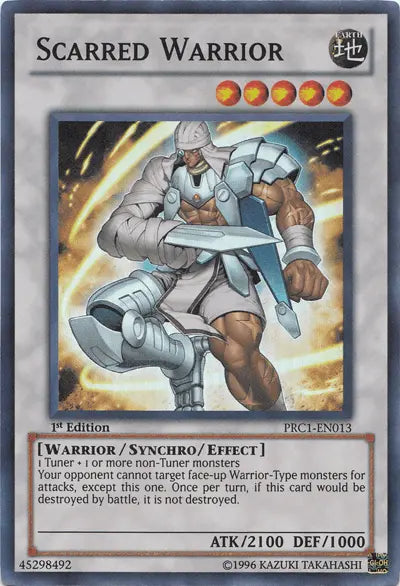 Scarred Warrior [PRC1-EN013] Super Rare - Doe's Cards