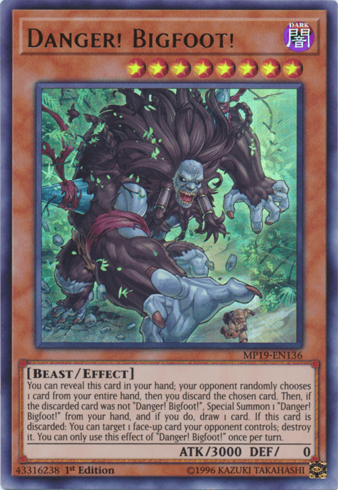 Danger! Bigfoot! [MP19-EN136] Ultra Rare - Doe's Cards