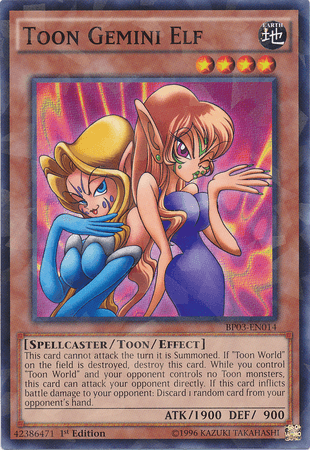 Toon Gemini Elf [BP03-EN014] Shatterfoil Rare - Doe's Cards