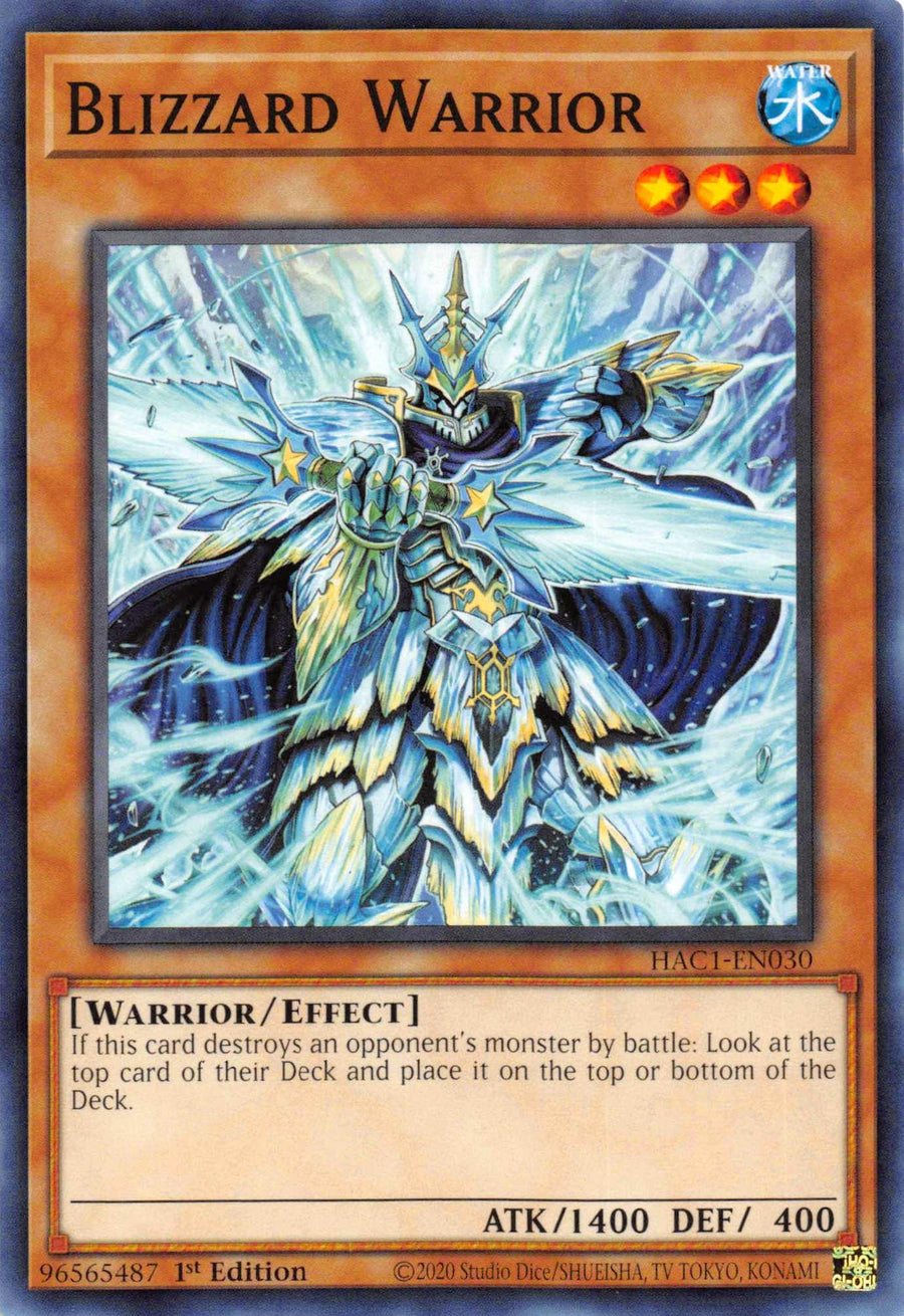 Blizzard Warrior (Duel Terminal) [HAC1-EN030] Parallel Rare - Doe's Cards