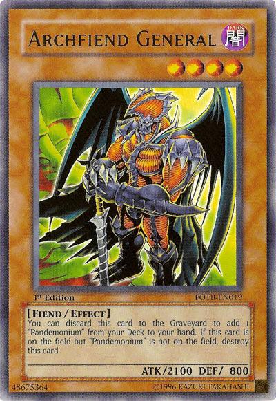 Archfiend General [FOTB-EN019] Rare - Doe's Cards