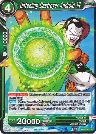 Unfeeling Destroyer Android 14 (BT3-071) [Cross Worlds] - Doe's Cards