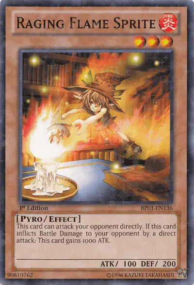Raging Flame Sprite [BP01-EN136] Starfoil Rare - Doe's Cards