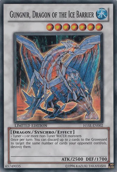 Gungnir, Dragon of the Ice Barrier [H5SE-EN002] Super Rare - Doe's Cards