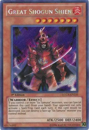 Great Shogun Shien [LCGX-EN233] Secret Rare - Doe's Cards