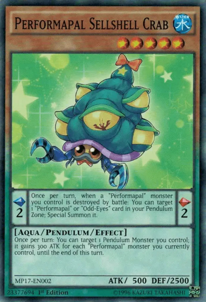Performapal Sellshell Crab [MP17-EN002] Common - Doe's Cards