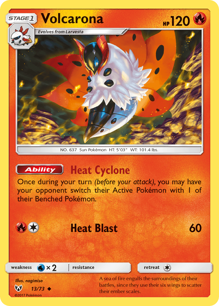 Volcarona (13/73) [Sun & Moon: Shining Legends] - Doe's Cards