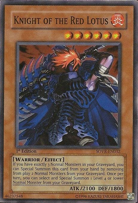 Knight of the Red Lotus [SOVR-EN032] Super Rare - Doe's Cards