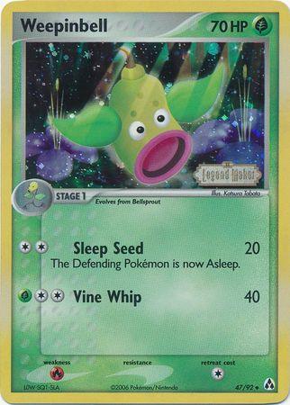 Weepinbell (47/92) (Stamped) [EX: Legend Maker] - Doe's Cards