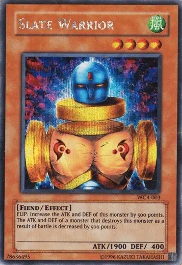 Slate Warrior [WC4-003] Secret Rare - Doe's Cards