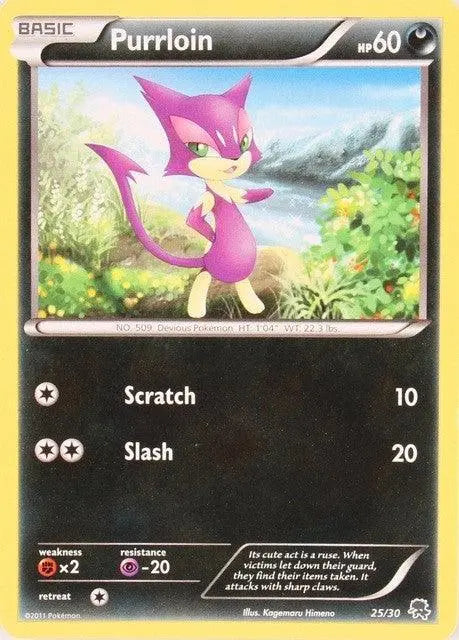Purrloin (25/30) [Black & White: Trainer Kit] - Doe's Cards