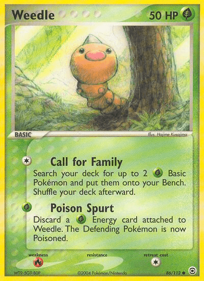 Weedle (86/112) [EX: FireRed & LeafGreen] - Doe's Cards