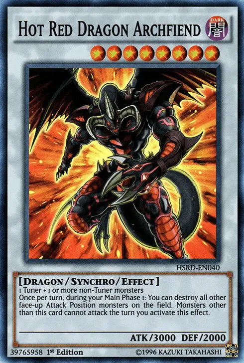 Hot Red Dragon Archfiend [HSRD-EN040] Super Rare - Doe's Cards