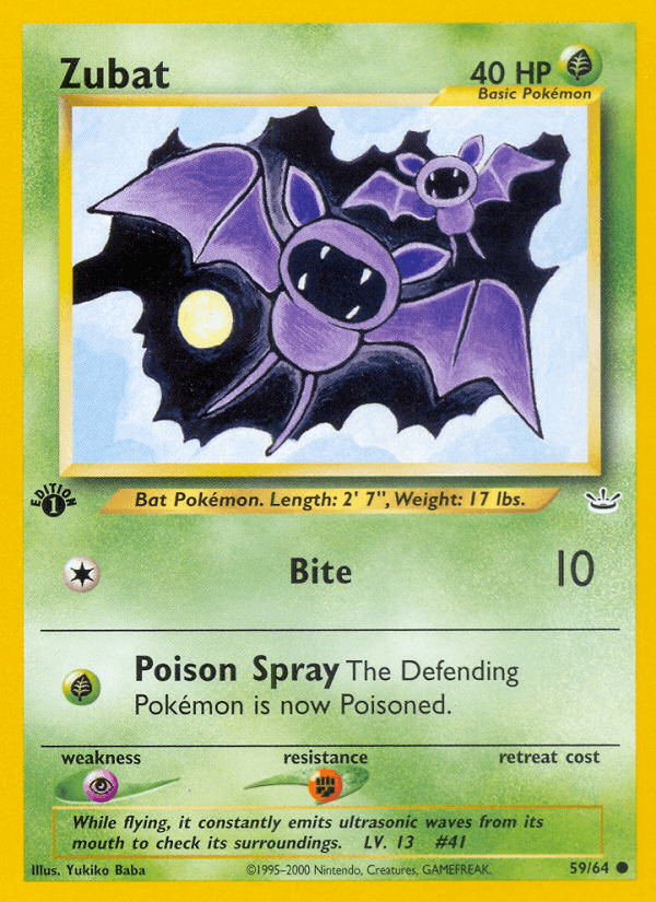 Zubat (59/64) [Neo Revelation 1st Edition] - Doe's Cards