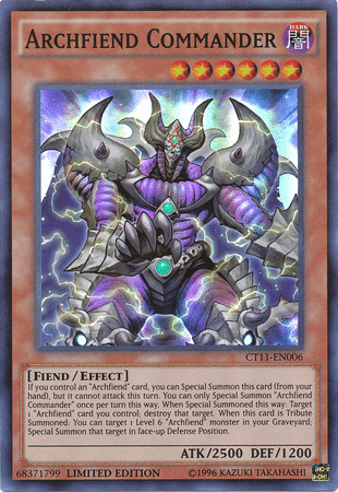 Archfiend Commander [CT11-EN006] Super Rare - Doe's Cards