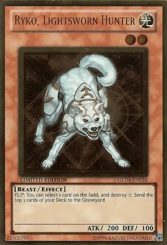 Ryko, Lightsworn Hunter [GLD4-EN024] Gold Rare - Doe's Cards