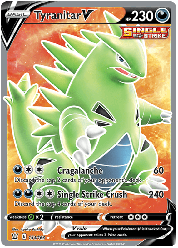 Tyranitar V (154/163) [Sword & Shield: Battle Styles] - Doe's Cards