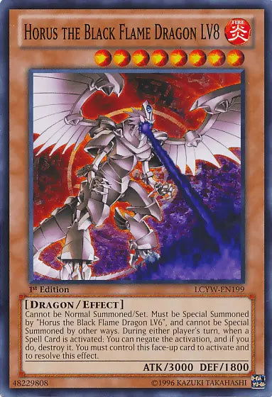 Horus the Black Flame Dragon LV8 [LCYW-EN199] Common - Doe's Cards