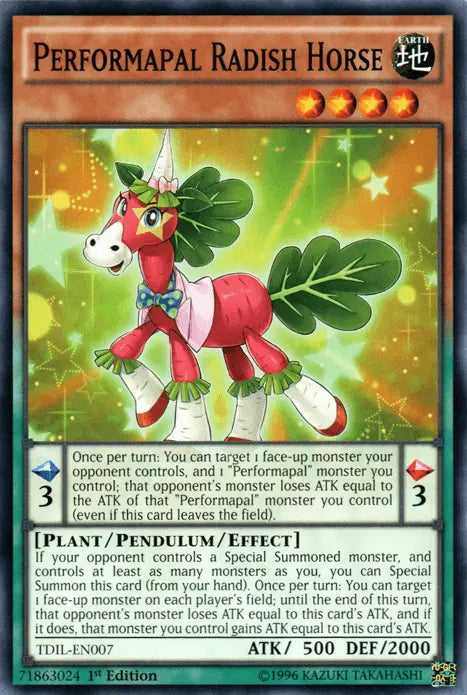 Performapal Radish Horse [TDIL-EN007] Common - Doe's Cards