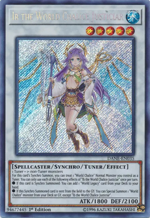 Ib the World Chalice Justiciar [DANE-EN035] Secret Rare - Doe's Cards