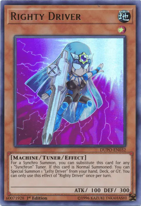 Righty Driver [DUPO-EN032] Ultra Rare - Doe's Cards