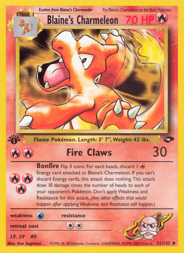 Blaine's Charmeleon (31/132) [Gym Challenge 1st Edition] - Doe's Cards