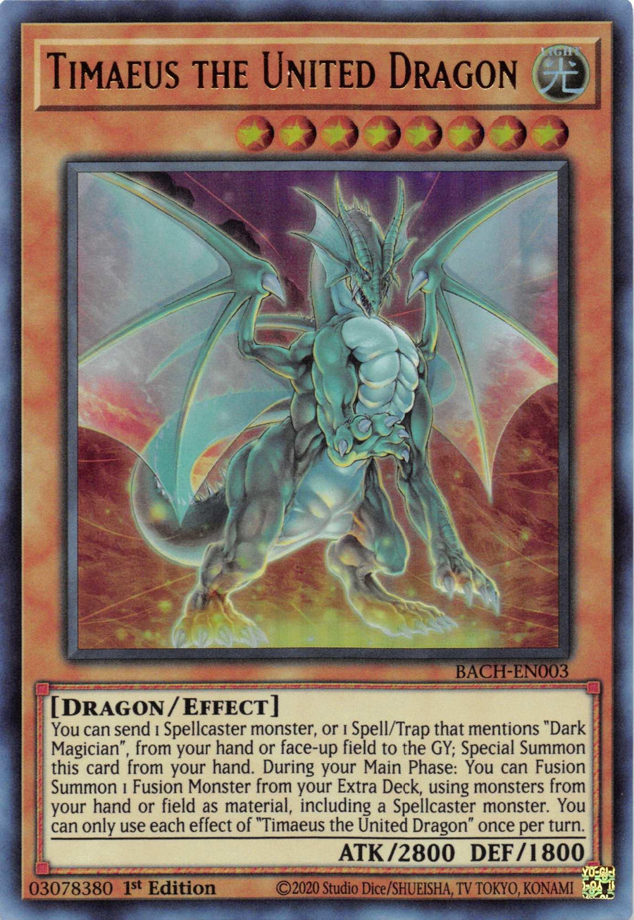 Timaeus the United Dragon [BACH-EN003] Ultra Rare - Doe's Cards