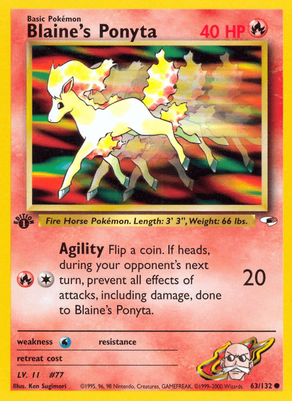 Blaine's Ponyta (63/132) [Gym Heroes 1st Edition] - Doe's Cards