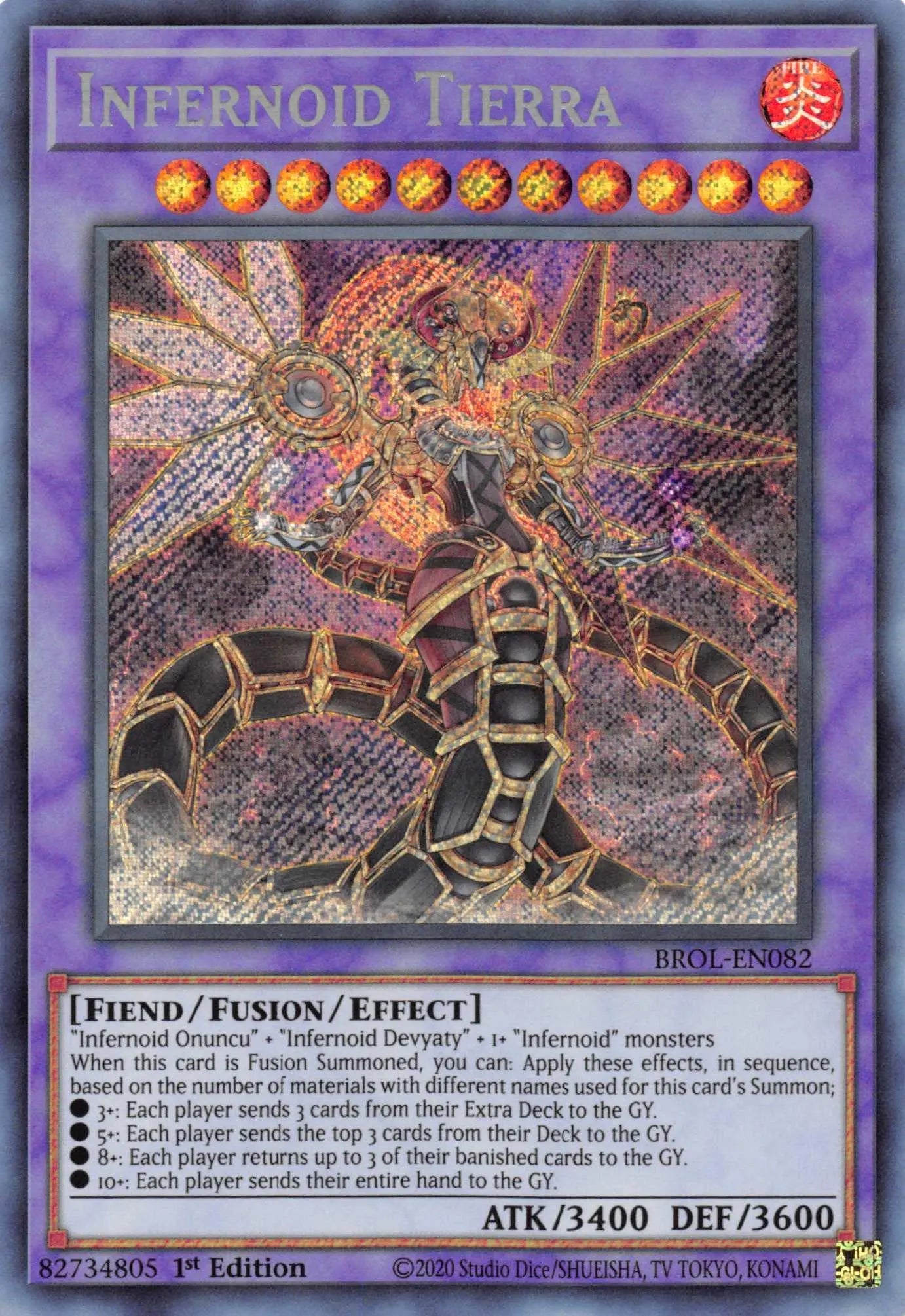Infernoid Tierra [BROL-EN082] Secret Rare - Doe's Cards