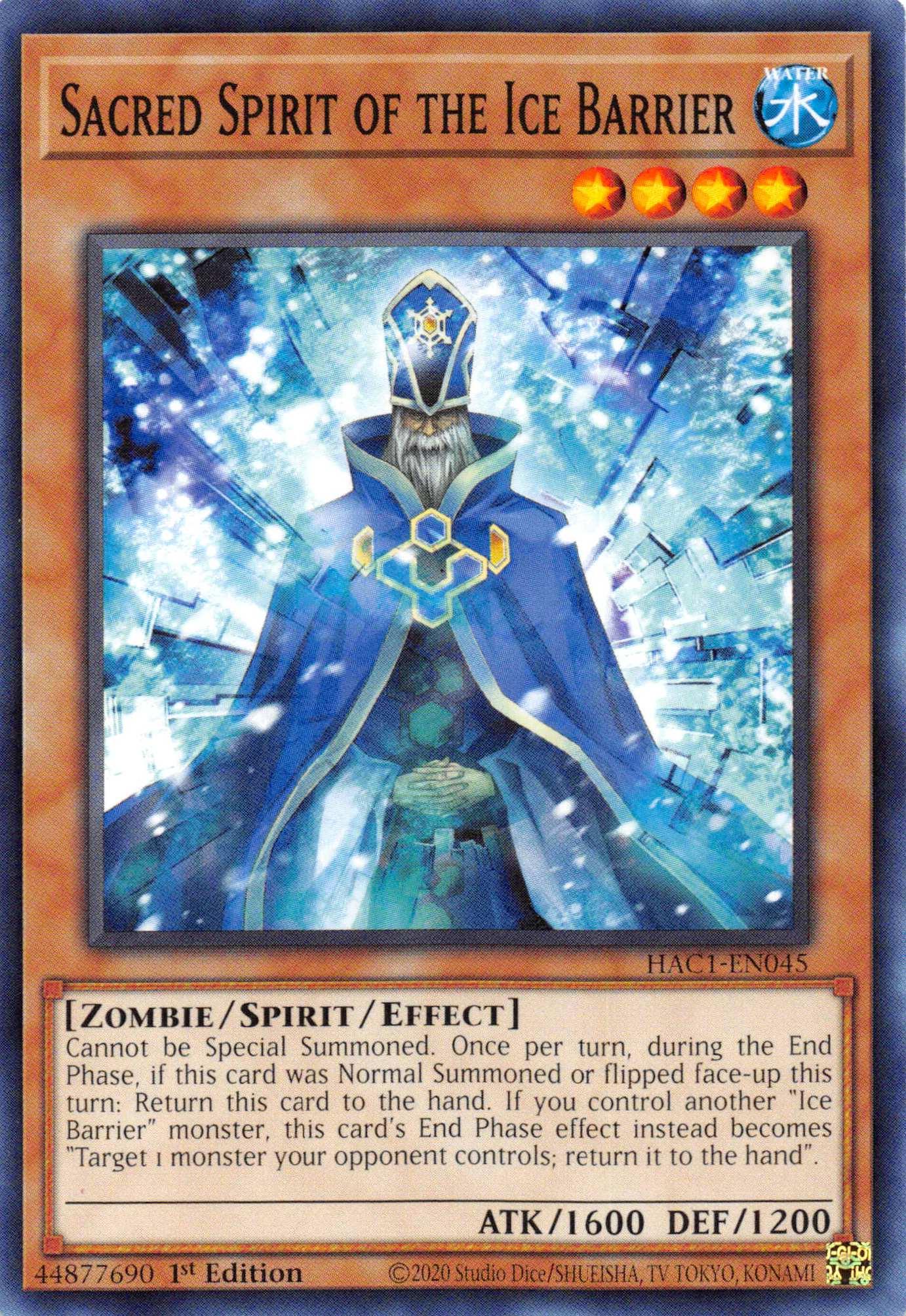 Sacred Spirit of the Ice Barrier [HAC1-EN045] Common - Doe's Cards