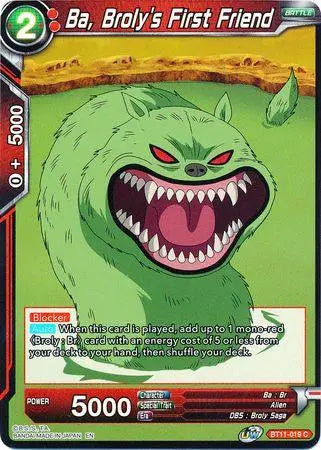 Ba, Broly's First Friend (BT11-019) [Vermilion Bloodline 2nd Edition] - Doe's Cards