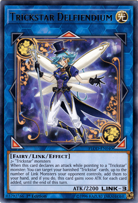 Trickstar Delfiendium [FLOD-EN040] Rare - Doe's Cards