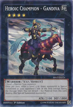 Heroic Champion - Gandiva [BP03-EN124] Shatterfoil Rare - Doe's Cards