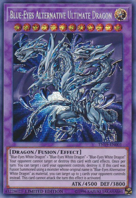 Blue-Eyes Alternative Ultimate Dragon [TN19-EN001] Prismatic Secret Rare - Doe's Cards