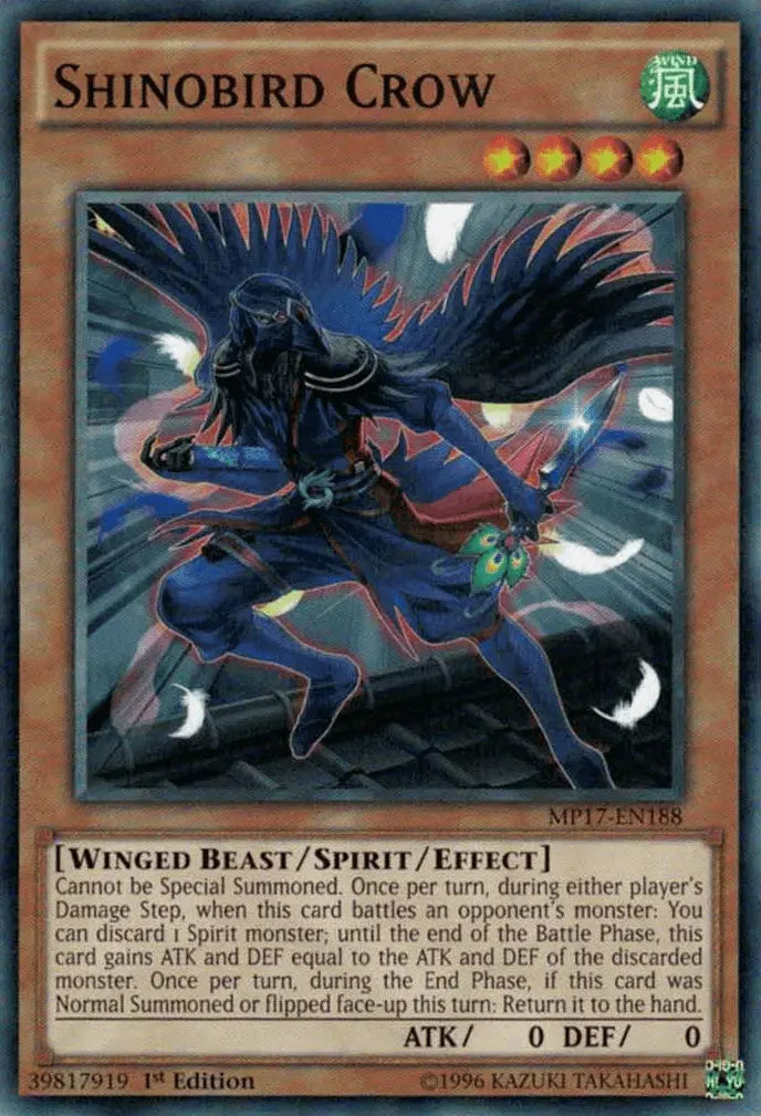 Shinobird Crow [MP17-EN188] Common - Doe's Cards