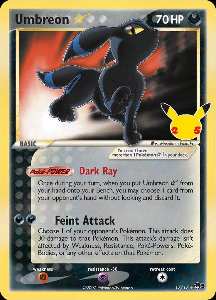 Umbreon (17/17) (Star) [Celebrations: 25th Anniversary - Classic Collection] - Doe's Cards