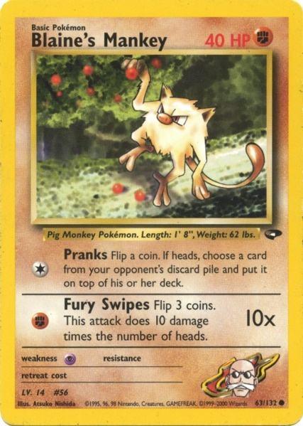 Blaine's Mankey (63/132) [Gym Challenge Unlimited] - Doe's Cards