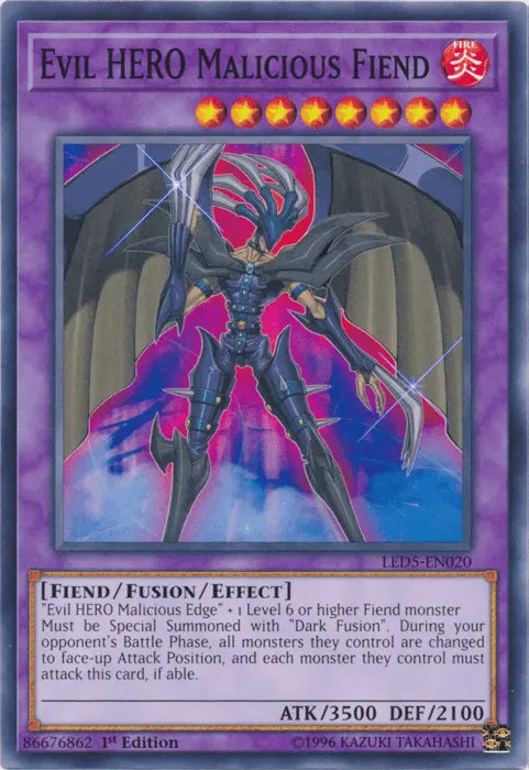 Evil Hero Malicious Fiend [LED5-EN020] Common - Doe's Cards