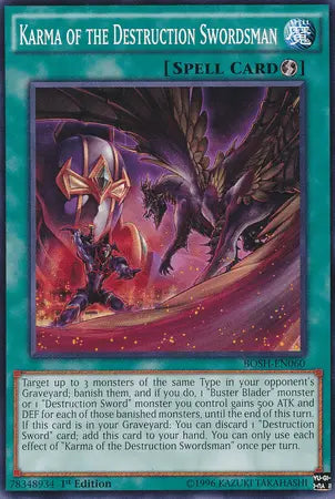 Karma of the Destruction Swordsman [BOSH-EN060] Common - Doe's Cards